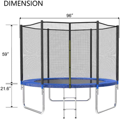 Wellshow Sport Fitness Trampoline Kids Adult Gymnastic Trampoline Sales with Safety Net